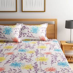 Sábanas de algodón con diseño Floral, Sábana de cama individual de algodón de alta calidad, amarilla, India, con estampado florentino - Product Image 3