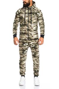 Conjuntos Deportivos de Lana para Hombre, Personalizados, de Spandex/Poliéster, Camuflaje, Impresión 3D, Pantalones Acampanados, Ropa Urbana, Invierno, Cortavientos - Product Image 2
