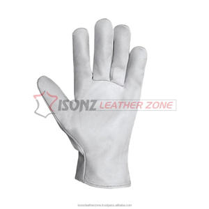 Gants de travail et d'assemblage en cuir de chèvre de qualité supérieure, EPI EN388, protection des mains, doux et lisses, 10 pouces, niveau d'impact 2 - Product Image 3