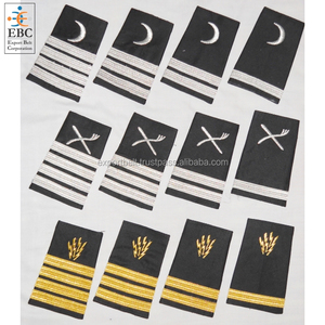 Epaulettes de Piloto OEM al por Mayor, Negras con Barras Doradas y Plateadas, 5 Tipos, 1-4 Barras, Hechas a Mano, Antialérgicas, Ecológicas, Unisex - Product Image 6
