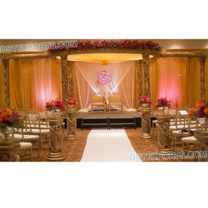 Designer Wedding Wooden Dhanush Mandap Hindu Wedding Wooden King Mandap Grand Maharaja Wedding Wood Mandap Canada Event Decor - Product Image 2