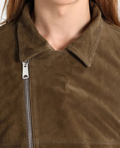 Chaqueta de Motociclista de Cuero de Gamuza Genuina Personalizada de Alta Calidad con Nuevo Diseño, Chaqueta Cortavientos Ecológica y Elegante para Hombre - Product Image 4