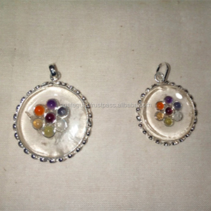 จี้ควอตซ์คริสตัลจักระทั้งเจ็ดหินโมราผลิตภัณฑ์รักษาขายส่งสำหรับงานเลี้ยง - Product Image 1