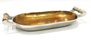 Tendance récente Forme moderne et élégante Plateau de service décoratif en aluminium pour la décoration de table à manger de mariage avec logo personnalisé - Product Image 2