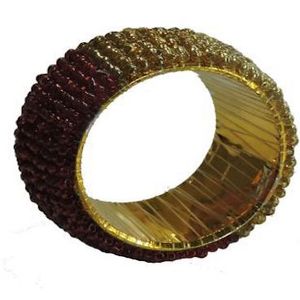 Rond de serviette décoratif en perles de cristal Rond de serviette de forme arrondie pour accessoires de décoration de vaisselle Rond de serviette en perles de cristal - Product Image 1