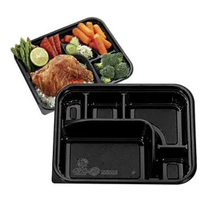 Einweg-Lebensmittel behälter aus Kunststoff Bento-Boxen für Lebensmittel mit Deckel