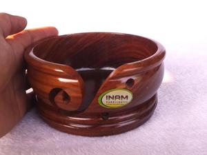 Cuenco de Almacenamiento de Hilo Hecho a Mano con Madera de Sheesham Pulida de Primera Calidad - Product Image 3