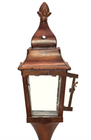 WB INC - Farol de Hierro Resistente al Fuego Hecho a Mano con Base de Pedestal para Decoración del Hogar, Navidad