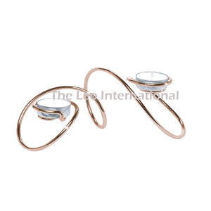 Portavelas 2 en 1 con Acabado Dorado Brillante, Material de Acero Inoxidable y Vidrio, Diferentes Estilos Disponibles, Precio Accesible - Product Image 1