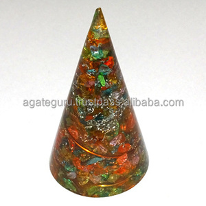 Mezcla Gmstone Chakra Orgone Energy Crystal Cone - Product Image 1