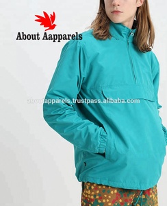 Fabricante de ropa en el extranjero Tela tejida Lisa Pecho y bolsillos laterales Chaqueta Windbreaker Pullover - Product Image 2