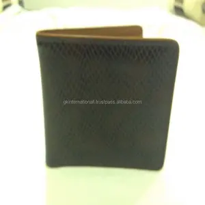 Customized men's leather Bifold wallet with big promotion RFID blocking custom design and sizes