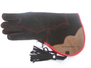 ถุงมือหนังนูบัคสองชั้นสำหรับล่าเหยี่ยวกับดักสัตว์ - Product Image 2