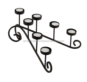 Contemporary Antique Iron <b>Candelabra</b> Hotel / Restaurant Decor Candle Holder - Product Image 4
