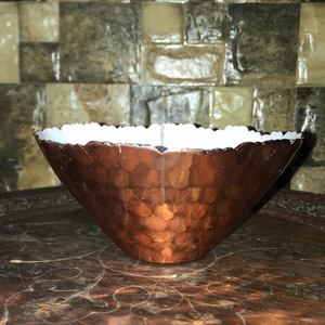 Ensemble de bols en placage de cuivre avec plateau ornement de plateau de fruits créatif martelé de haute qualité meilleure vente ensemble de bol peint à la main et plateau - Product Image 2