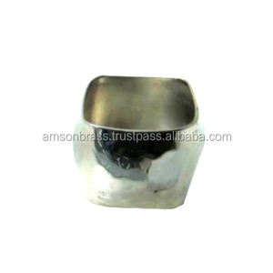 Rond de serviette de table fini miroir Rond de serviette fantaisie fait à la main Forme ronde Rond de serviette en métal décoratif en gros - Product Image 2