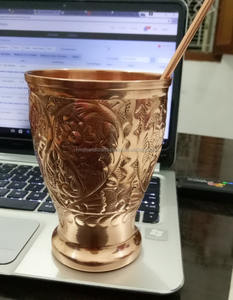 El mejor precio Juego de cuatro tazas de mula de Moscú de cobre de 12oz Vaso de agua Acabado antiguo Fabricante suministrado de fabricación directa - Product Image 5