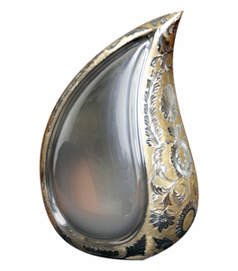 Plata sólida antigua adultos cenizas funerarias urna de cremación Memorial grabado Metal latón/aluminio estilo americano/europeo almacenamiento - Product Image 2