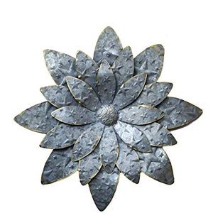 Fer fleur mur art maison décorative, fleur tenture murale accent pour intérieur - Product Image 1