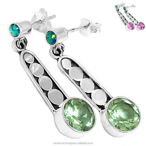 Pendientes colgantes de corte Alejandrita de plata 925, cambio de Color, compromiso, regalo de boda para fiesta - Product Image 1