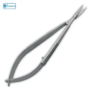 กรรไกรสำหรับงานปักถนัดซ้ายเกรดอุตสาหกรรมใบมีดตรงแบบสปริงเหล็กไทเทเนียมเรียบสแตนเลส - Product Image 1