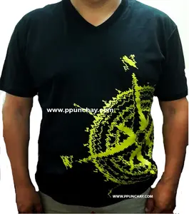 T-shirt In Biologische Pima Katoen Voor Mannen Ppunchay Peru Hoge Kwaliteit