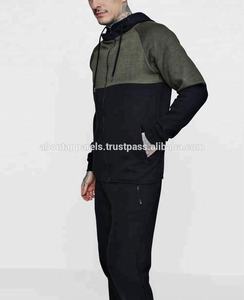 Survêtement en coton personnalisé 2022 en vrac gris blanc vente en gros pour hommes/coton uni polaire survêtement bon marché - Product Image 3