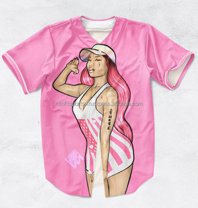 Camiseta con estampado de béisbol 3D para mujer, ropa de béisbol con nuevo patrón, 100 poliéster, personalizada, de verano, gran oferta - Product Image 5