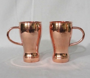 Taza de Cerveza de Cobre Sólido de Diseño Moderno, Elegante y de Lujo, Accesorio Premium para Bares, Fiestas y Bodas - Product Image 1