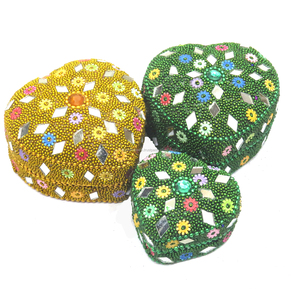 Boîte à bijoux décorative de fabrication indienne, coffret de faveur pour mariage, Rajasthani bibelot, 30 pièces - Product Image 4