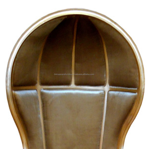 <b>Wooden</b> Gold King <b>Cobra</b> Canopy Chair With Velvet Fabric Upholstery for Living Room Furniture - Product Image 3