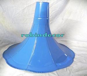 Gramophone phonographe de couleur bleue, cornet en acier turquoise, haut-parleur - Product Image 3