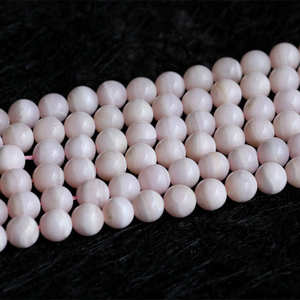 Collar de cuentas de calcita Mangano de alta calidad, cristal curativo de piedras preciosas lisas, cuentas curativas de piedra natural sueltas, hebra mayorista - Product Image 1