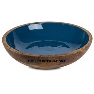 Cuenco decorativo de diseño de forma redonda de Color esmaltado, Material de madera, artículos de cocina de lujo modernos nórdicos, cuenco de diseño Simple - Product Image 1