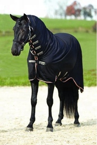 Mantas de Invierno para Caballos, 300 GSM, Aislamiento de Poliuretano, Impermeables, de Lujo, con Cuello Integrado y Solapa Grande para la Cola, para una Cobertura Total - Product Image 4