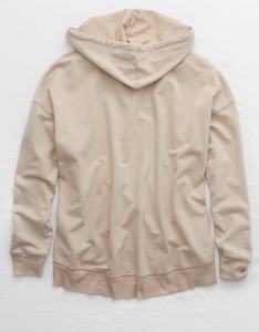 Sweat à capuche de qualité supérieure à logo personnalisable avec demi-fermeture éclair doublée et finition en coton brossé extra doux pour l'hiver - Product Image 2