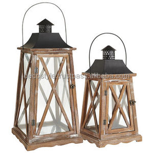 Lanterne à bougie en laiton avec poignée en corde - Product Image 2