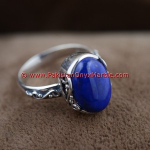 Bague en argent sterling avec lapis-lazuli, bijoux anciens - Product Image 3