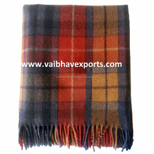 Manta de invierno de lana pesada antiestática sostenible, patrón de cuadros sólidos, uso doméstico y de viaje, para exportación, precios competitivos al por mayor - Product Image 2