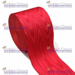 Masonic Regalia Moire <b>Ribbon</b> <b>Red</b> | Masonic Apron <b>Ribbon</b> - Product Image 2