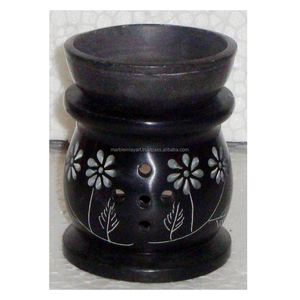 Black Stone Aroma <b>Oil</b> <b>Burner</b>, Soapstone Aroma <b>Oil</b> Diffusers - Product Image 1