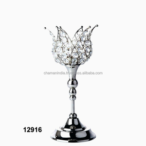 Support votif perlé en cristal, en forme de Lotus - Product Image 1