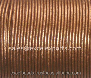 High Quality Genuine Leather Straps and Laces Gold Metallic 2mm <b>25m</b>/50m/100m Rolls for Jewelry Making and Decoration - Product Image 2