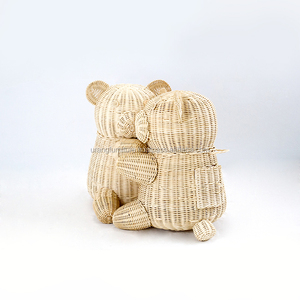 Cesta de Almacenamiento de Ratán Natural Tejida a Mano, Ecológica, con Forma de Animal, Organizador de Juguetes Tejido, Linda Decoración para Cuarto de Niños o Guardería - Product Image 3