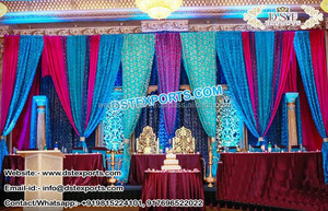 Punjabi Sangeet etapa telón de fondo decoración moderna Sangeet etapa decoración boda telón de fondo Decoración - Product Image 6