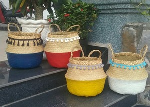 Sac en paille à imprimé léopard pour femmes, petite taille, couleur personnalisée, fabriqué en usine au Vietnam, livraison directe - Product Image 4
