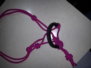 Cabestro de cuerda de entrenamiento de caballos ajustable y resistente a la intemperie | Cabestro de cuerda para manejo de caballos atado de cuerda de polietileno de alta resistencia - Product Image 2