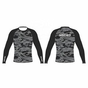 Diseño personalizado MMA Rash Guard Protección UV Niños Negro Rashguard Sublimado de alta calidad Rash Guard para entrenamiento y Deportes - Product Image 1