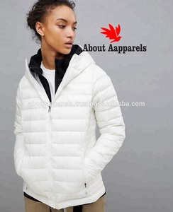 Abrigo de plumas Popular de señora con abrigo de Puffer de ajuste de piel de zorro, nueva chaqueta acolchada blanca personalizada para mujer con estilo, - Product Image 2