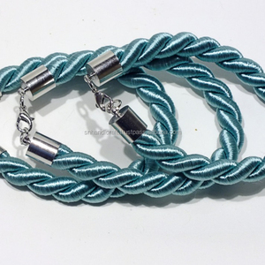 Bracelet en cordon aqua tendance, bracelet en corde, bracelet personnalisé en cordon de soie torsadé - Bracelet aqua - Plus de couleurs disponibles ! - Product Image 1
